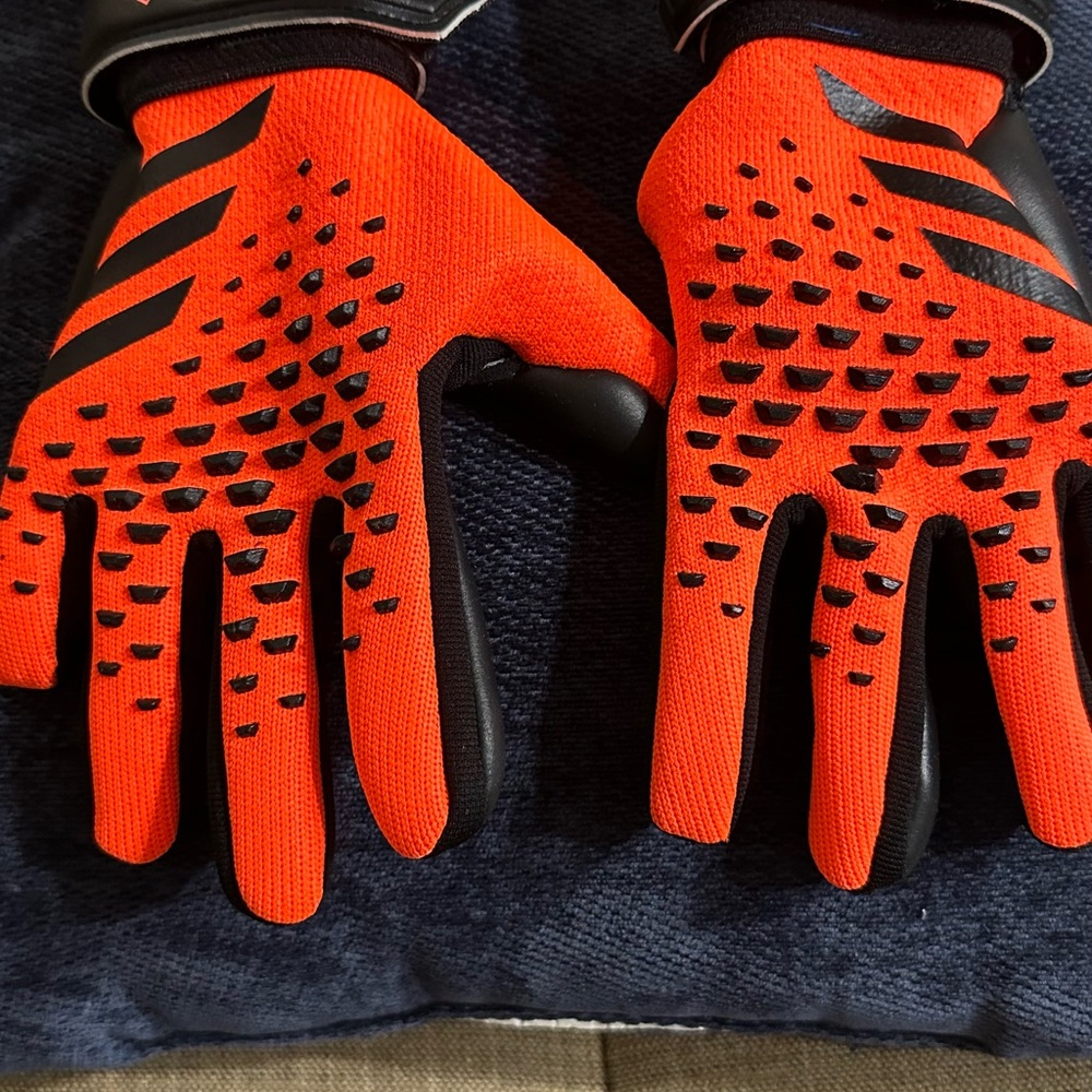 Orange-Red and Black Sports Gloves